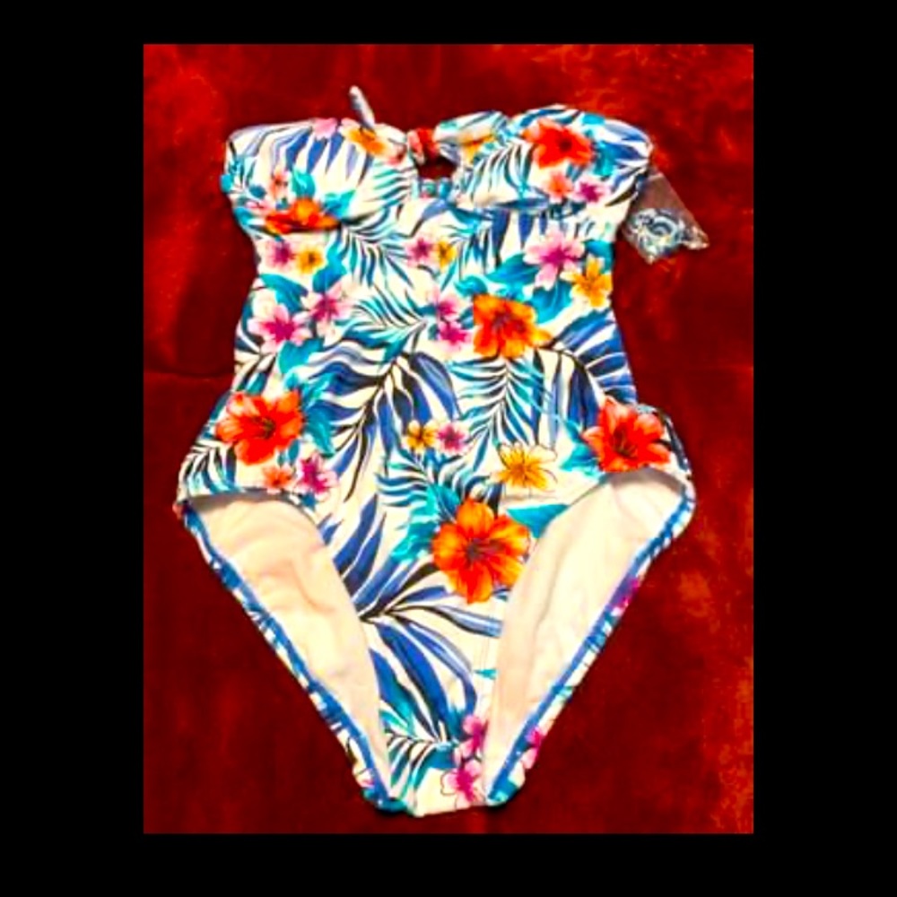 ***New***One piece floral bathing suit.